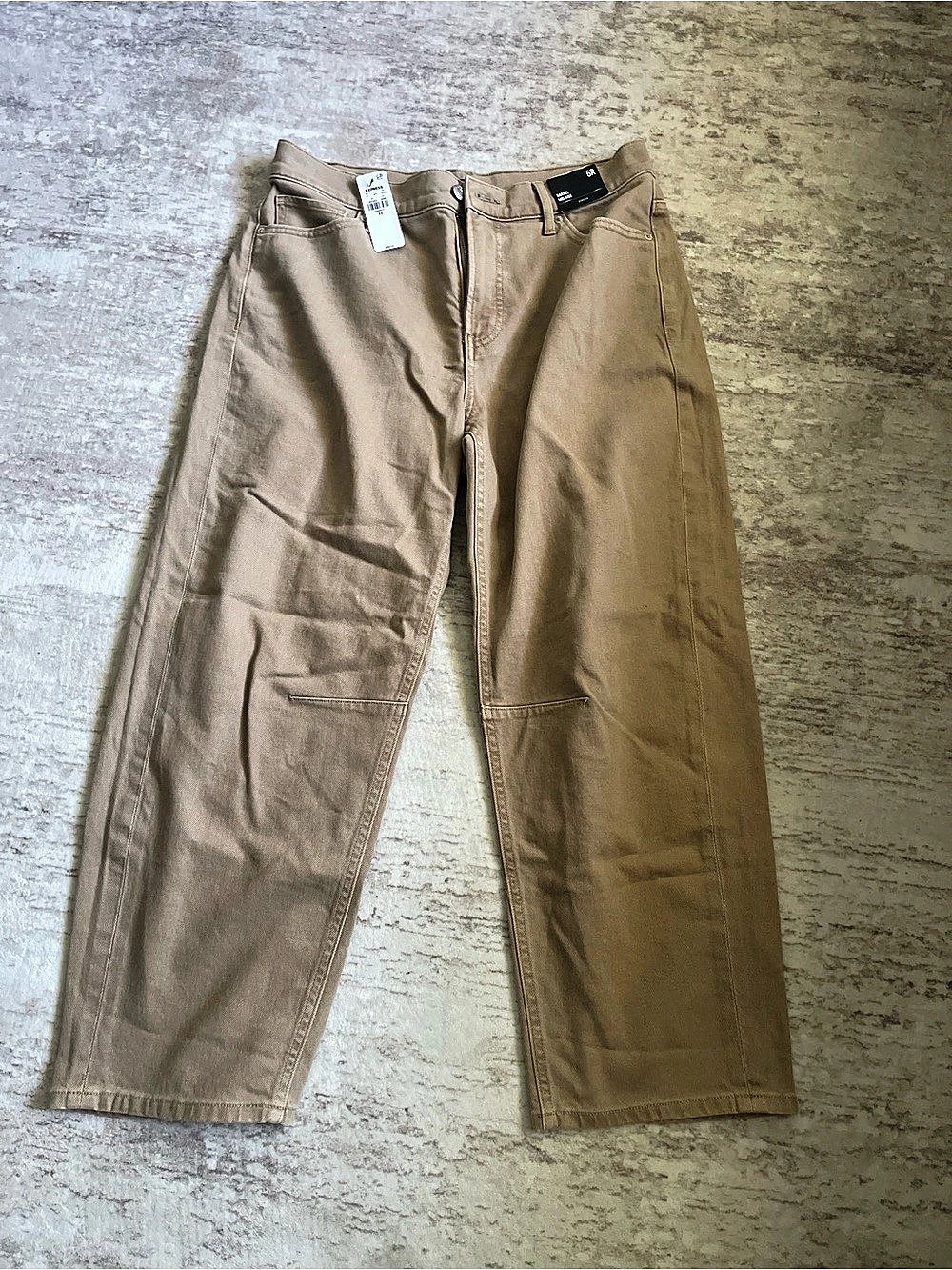 Express Barrel Mid Rise Stretch Pants Brown Size 6R